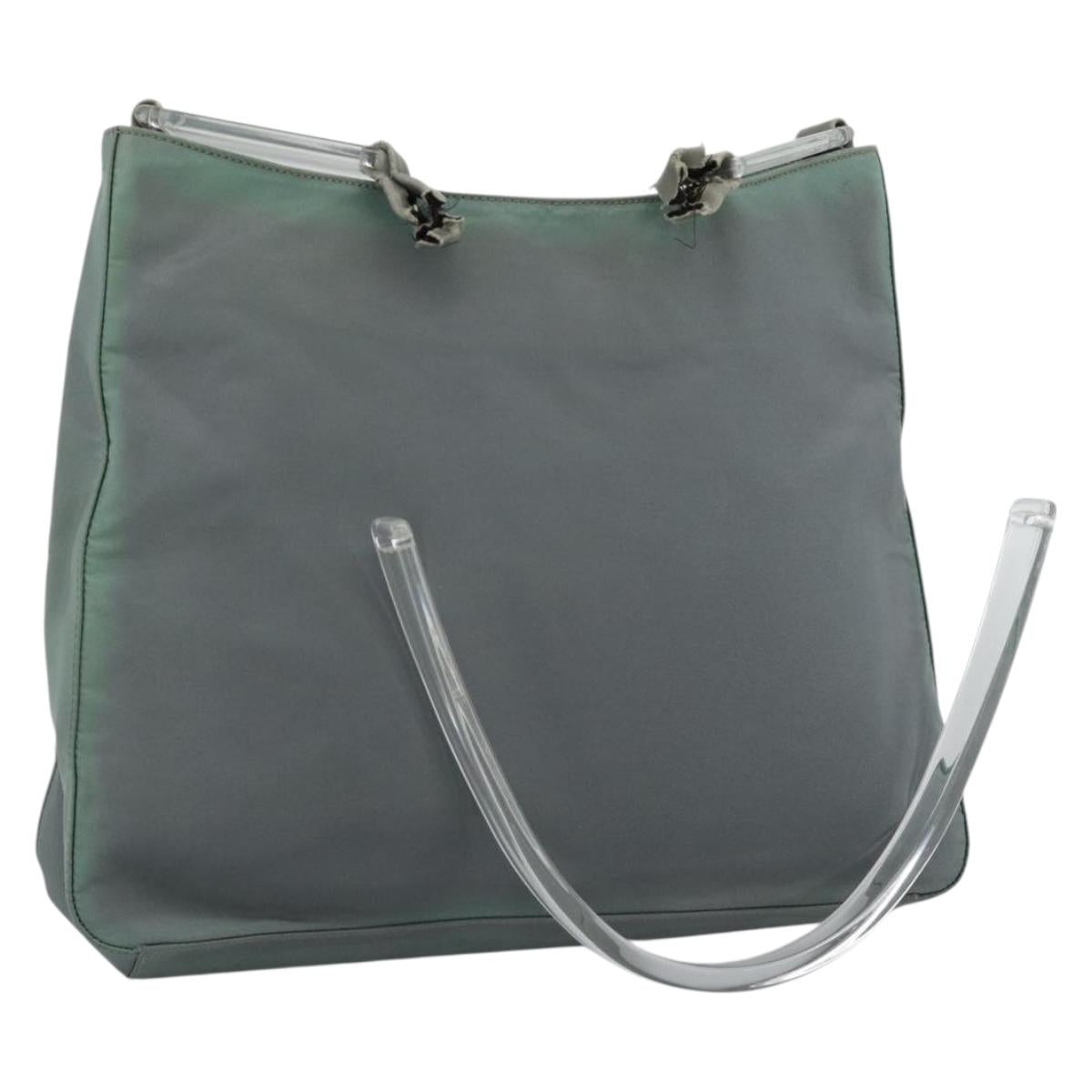 PRADA Shoulder Bag Nylon Khaki Auth 68087