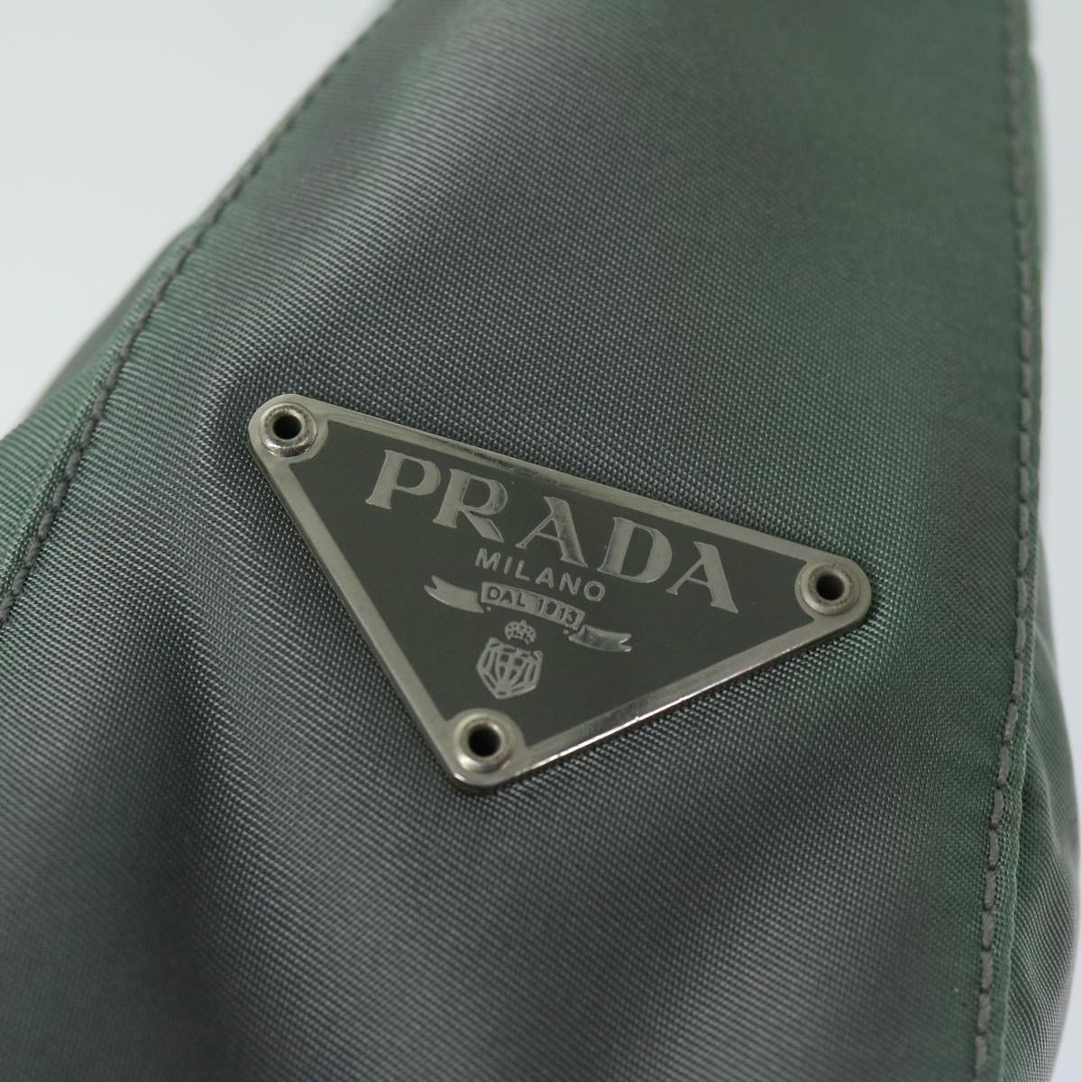 PRADA Shoulder Bag Nylon Khaki Auth 68087