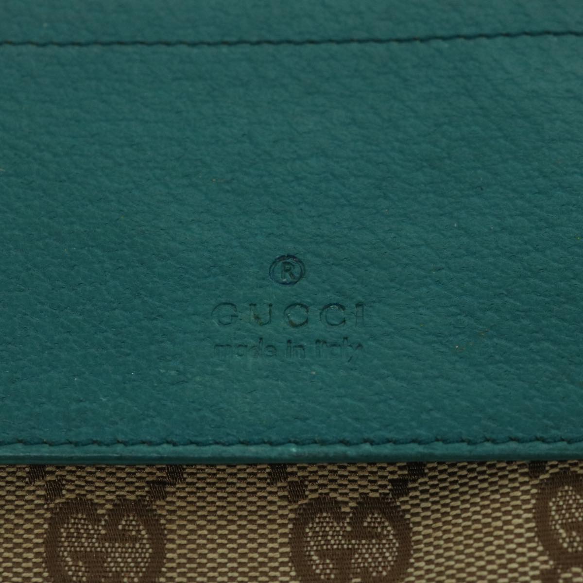 GUCCI GG Canvas Sherry Line Waist bag Beige Turquoise Blue 28566 Auth 68277