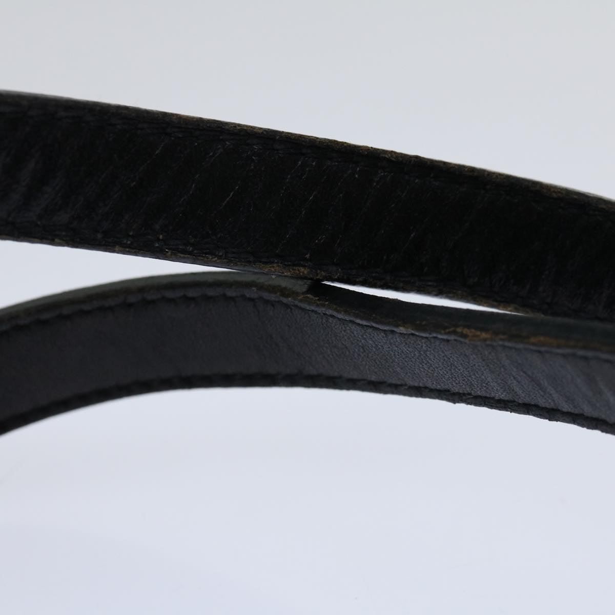 CELINE Hand Bag Leather Black Auth 68292