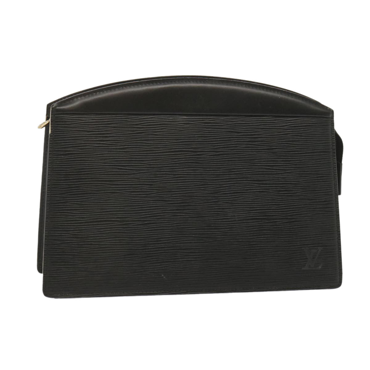 LOUIS VUITTON Epi Trousse Crete Clutch Bag Black M48402 LV Auth 68357