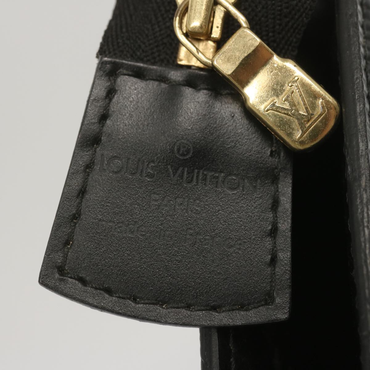 LOUIS VUITTON Epi Trousse Crete Clutch Bag Black M48402 LV Auth 68357