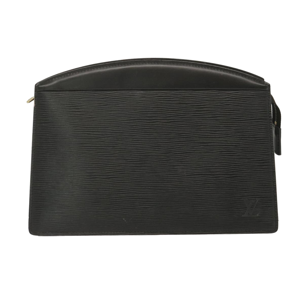 LOUIS VUITTON Epi Trousse Crete Clutch Bag Black M48402 LV Auth 68357