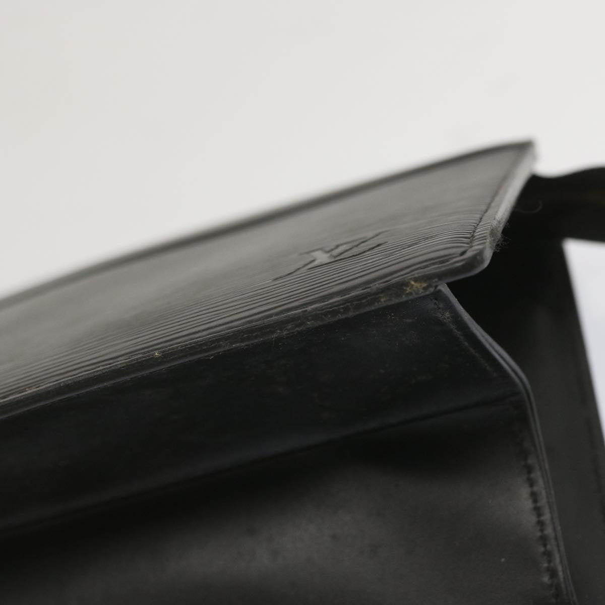 LOUIS VUITTON Epi Trousse Crete Clutch Bag Black M48402 LV Auth 68357