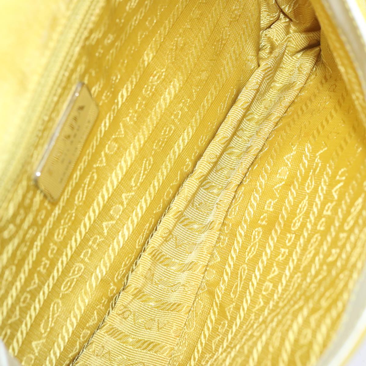 PRADA Shoulder Bag Nylon Yellow Auth 68364