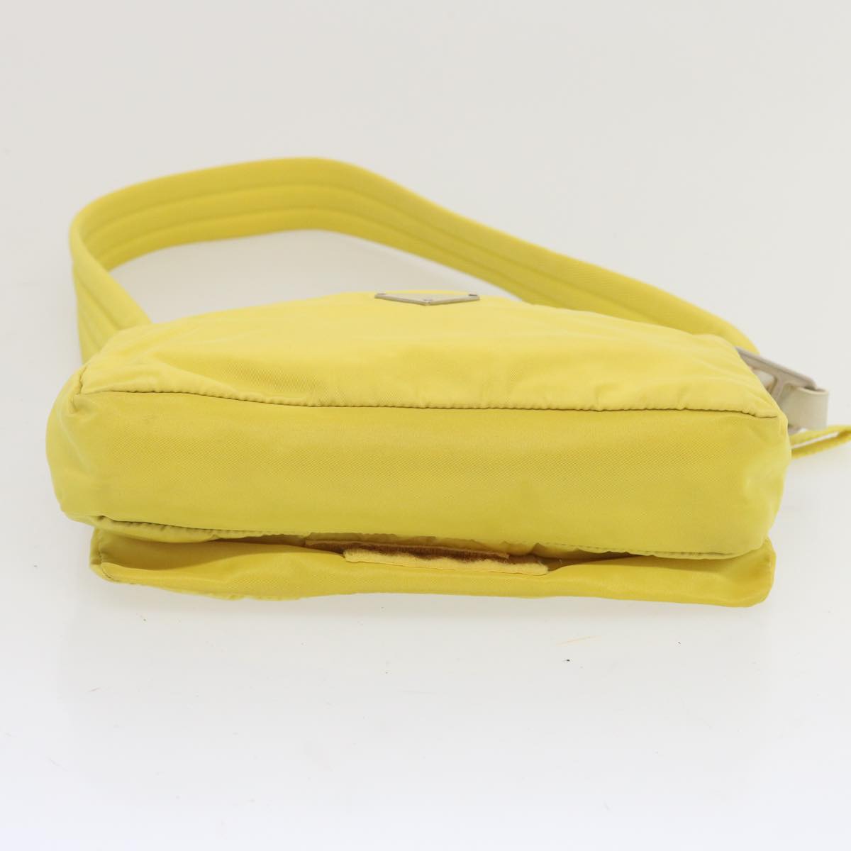 PRADA Shoulder Bag Nylon Yellow Auth 68364