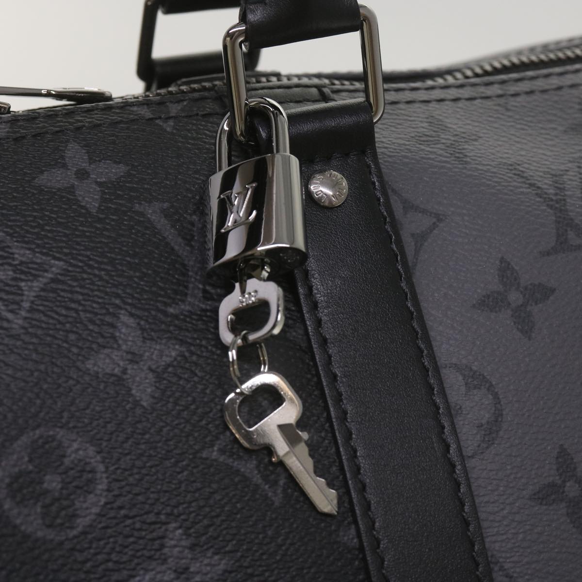 LOUIS VUITTON Eclipse Reverse Keepall Bandouliere 50 Bag M45392 LV Auth 68414SM