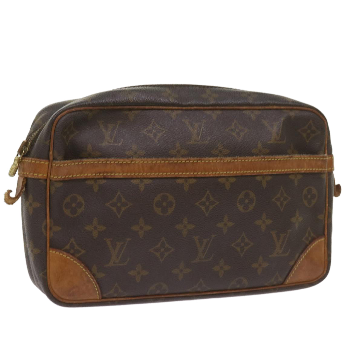 LOUIS VUITTON Monogram Compiegne 28 Clutch Bag M51845 LV Auth 68497