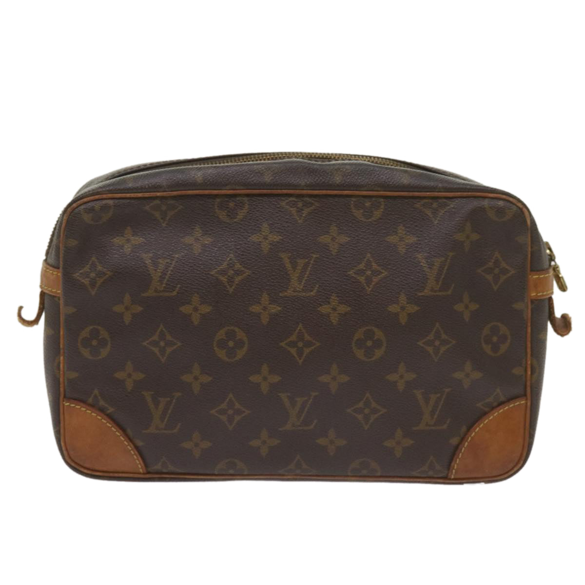 LOUIS VUITTON Monogram Compiegne 28 Clutch Bag M51845 LV Auth 68497