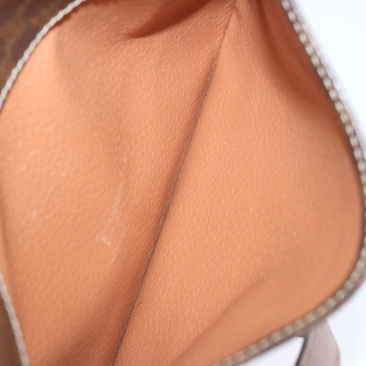 CELINE Macadam Canvas Shoulder Bag PVC Leather Brown Auth 68506