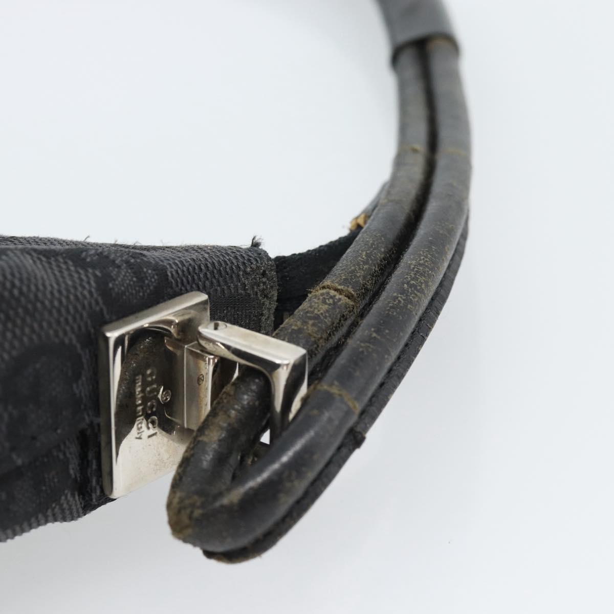 GUCCI GG Canvas Shoulder Bag Black 001 3766 2123 Auth 68595