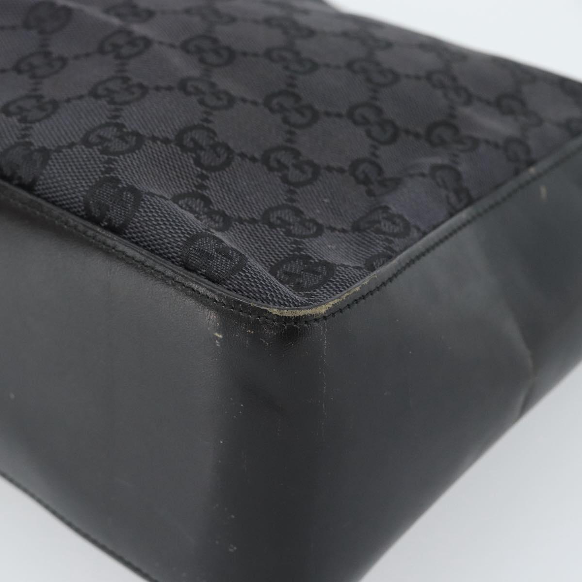 GUCCI GG Canvas Shoulder Bag Black 001 3766 2123 Auth 68595