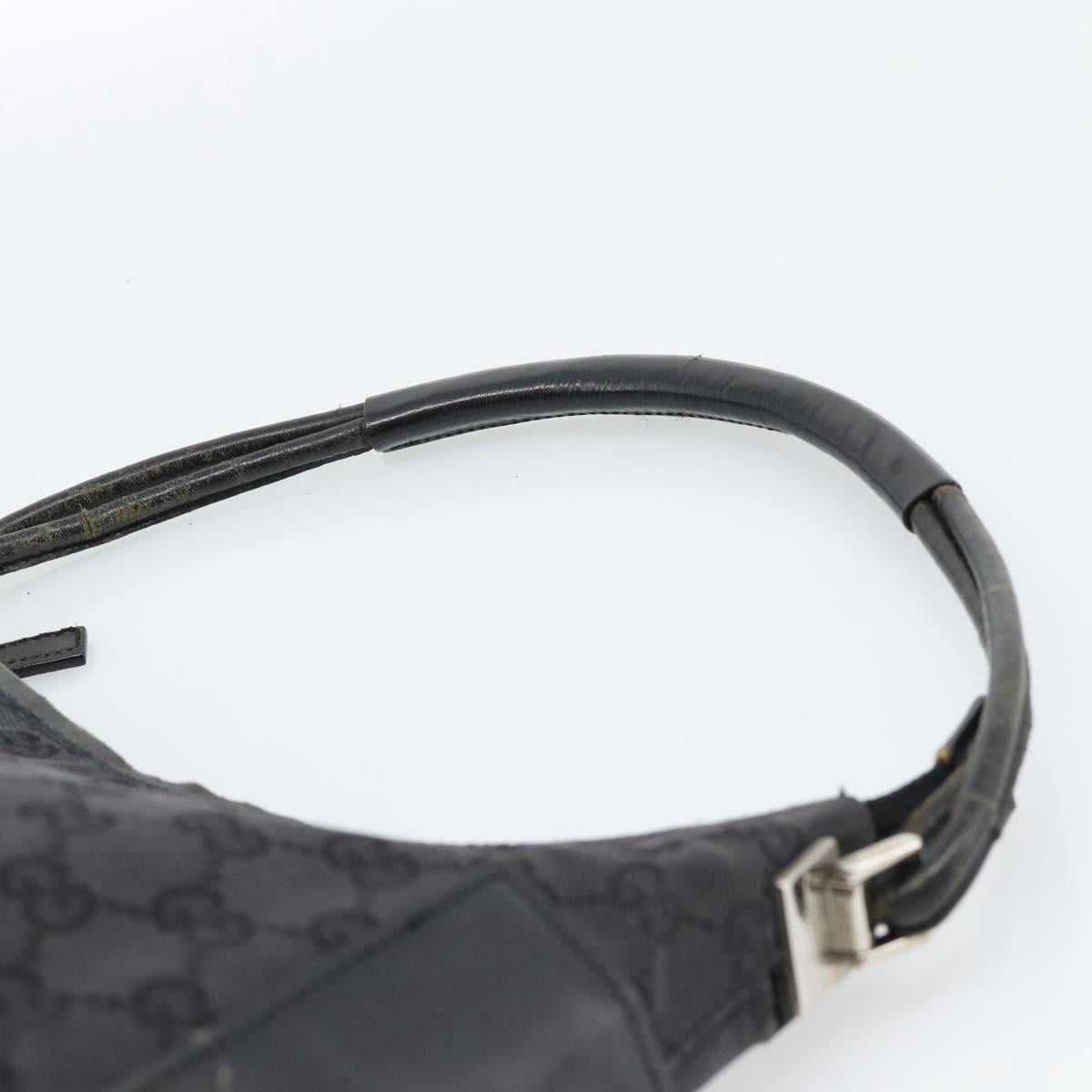 GUCCI GG Canvas Shoulder Bag Black 001 3766 2123 Auth 68595