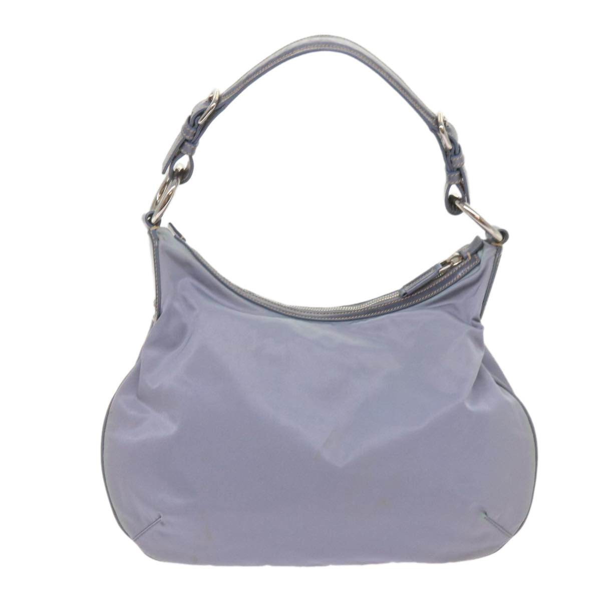 PRADA Shoulder Bag Nylon Light Blue Auth 68673