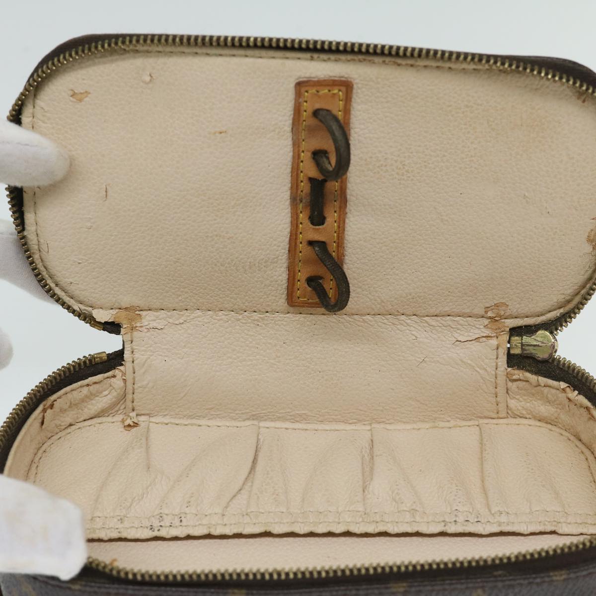 LOUIS VUITTON Monogram Trousse Brush PM Cosmetic Pouch M47510 LV Auth 68712