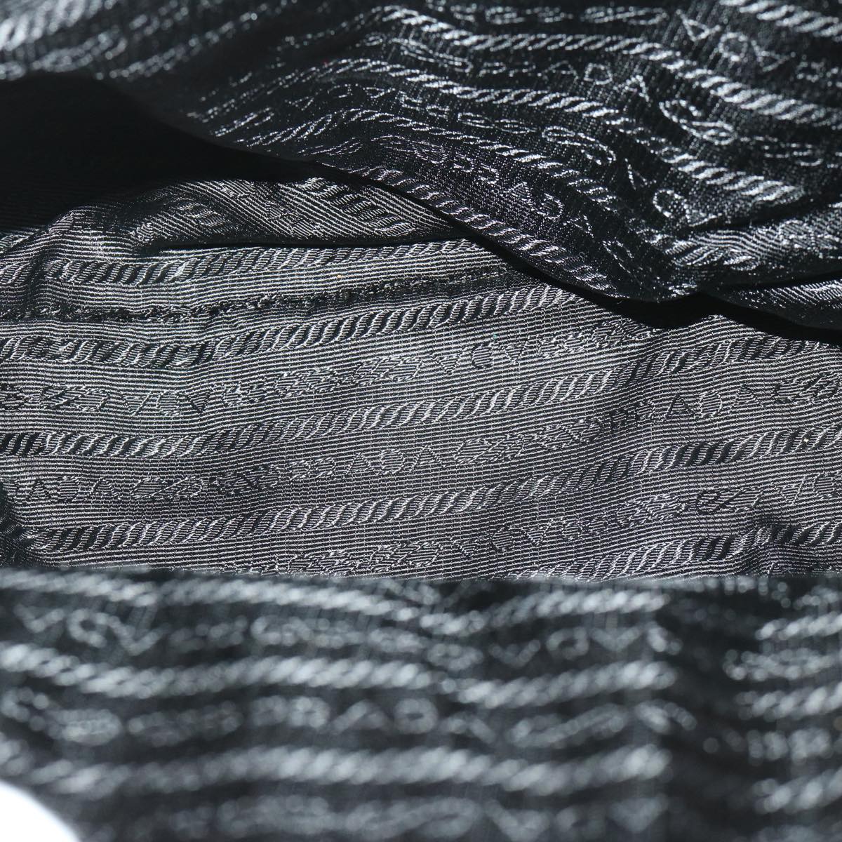 PRADA Hand Bag Nylon Gray Auth 68818