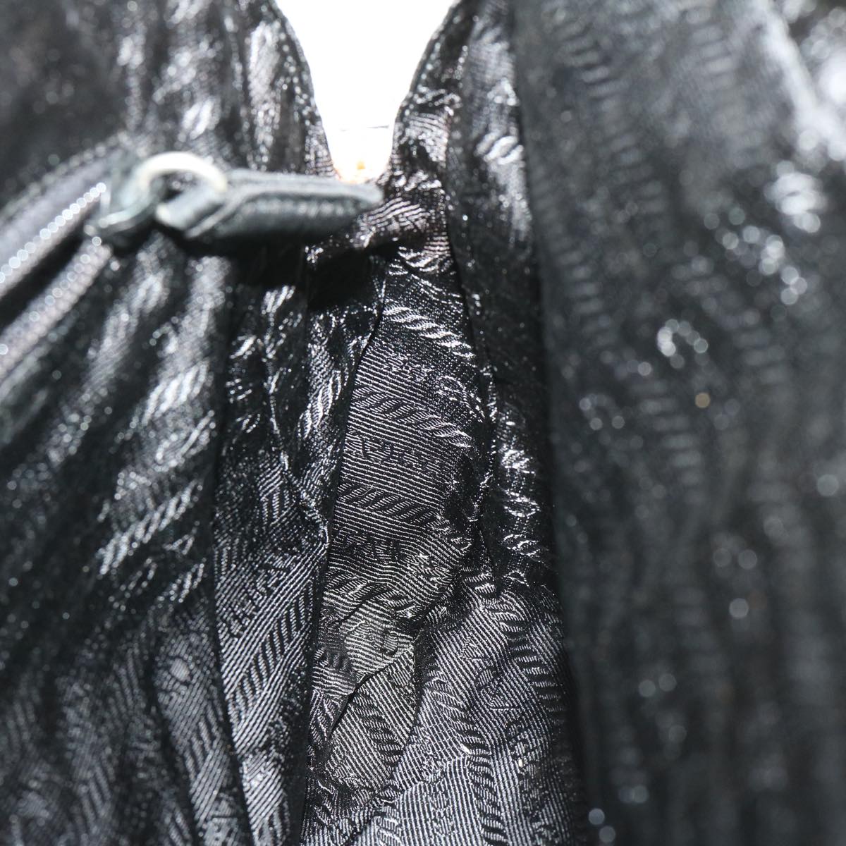 PRADA Hand Bag Nylon Gray Auth 68818