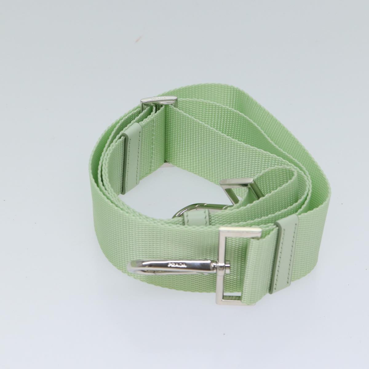 PRADA Hand Bag Nylon 2way Light Green Auth 68918AV