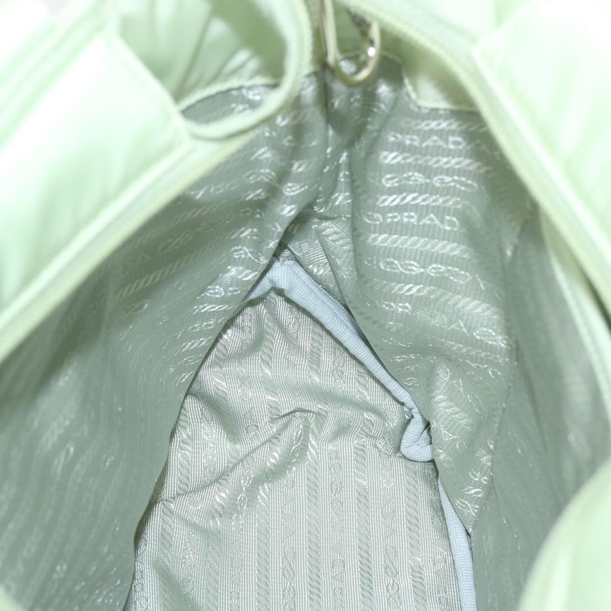 PRADA Hand Bag Nylon 2way Light Green Auth 68918AV