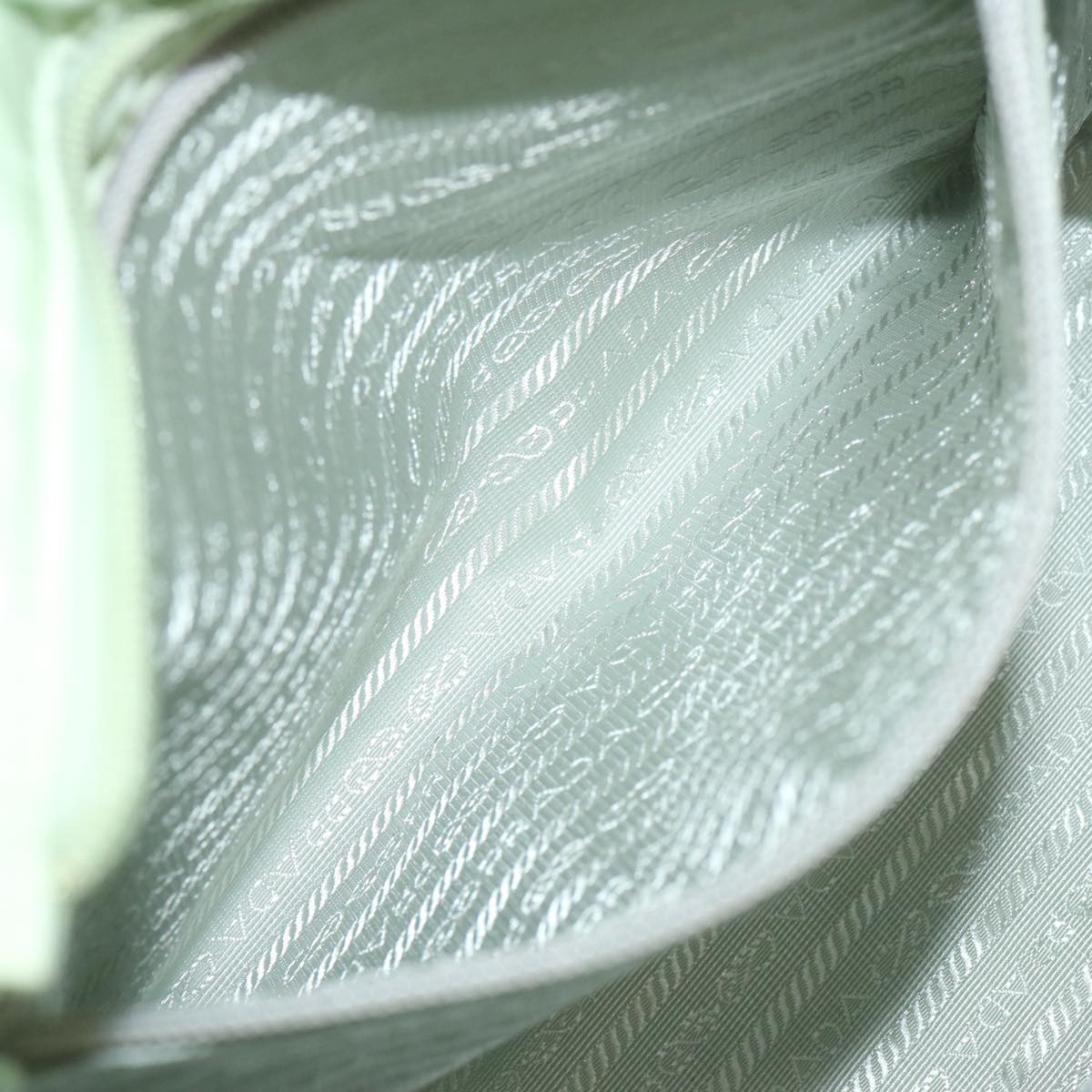 PRADA Hand Bag Nylon 2way Light Green Auth 68918AV