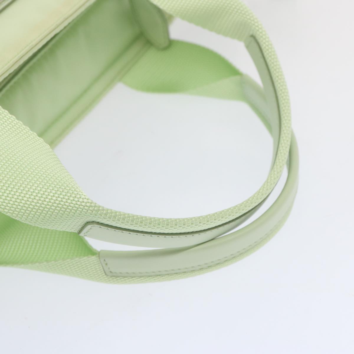 PRADA Hand Bag Nylon 2way Light Green Auth 68918AV