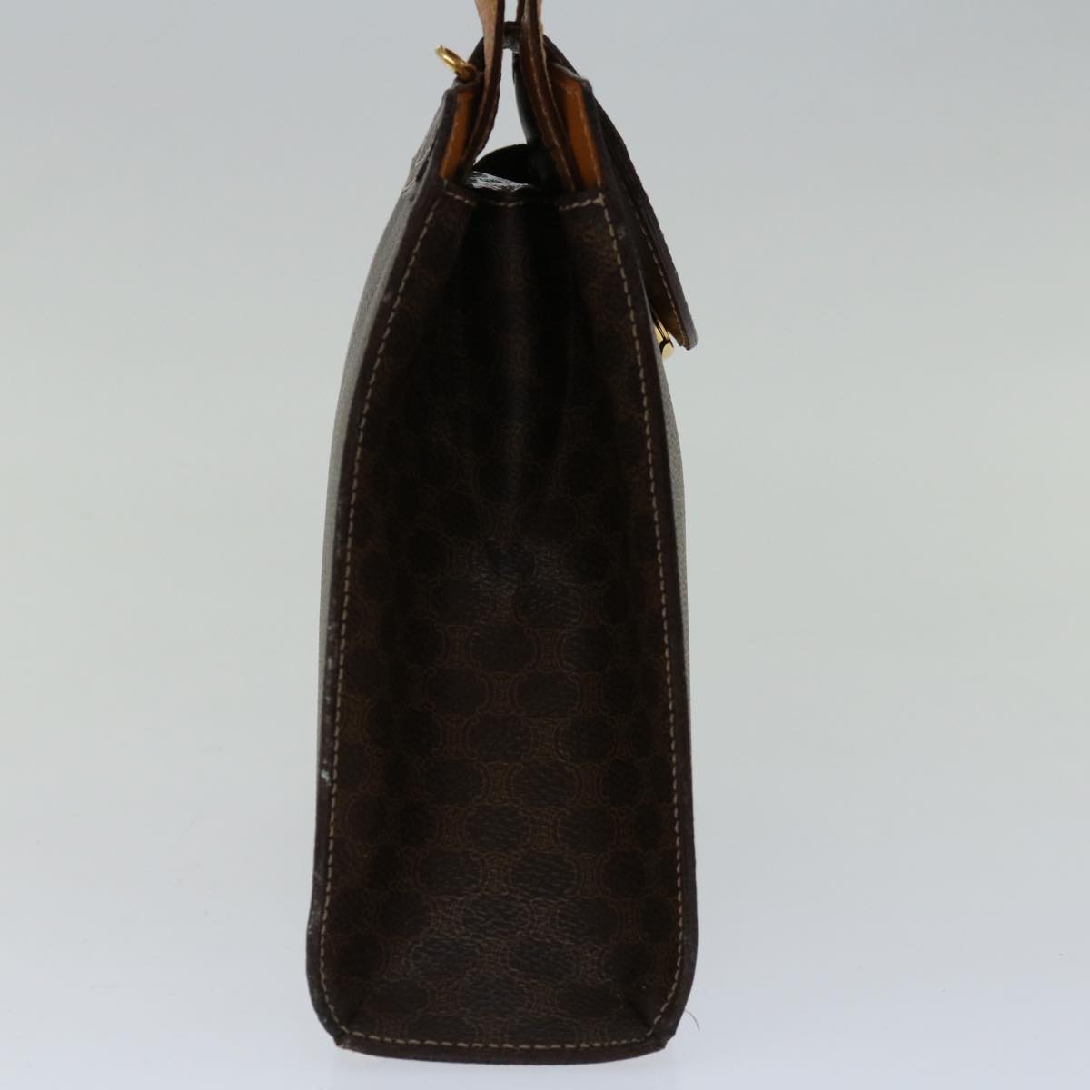 CELINE Macadam Canvas Hand Bag PVC 2way Brown Auth 69000V