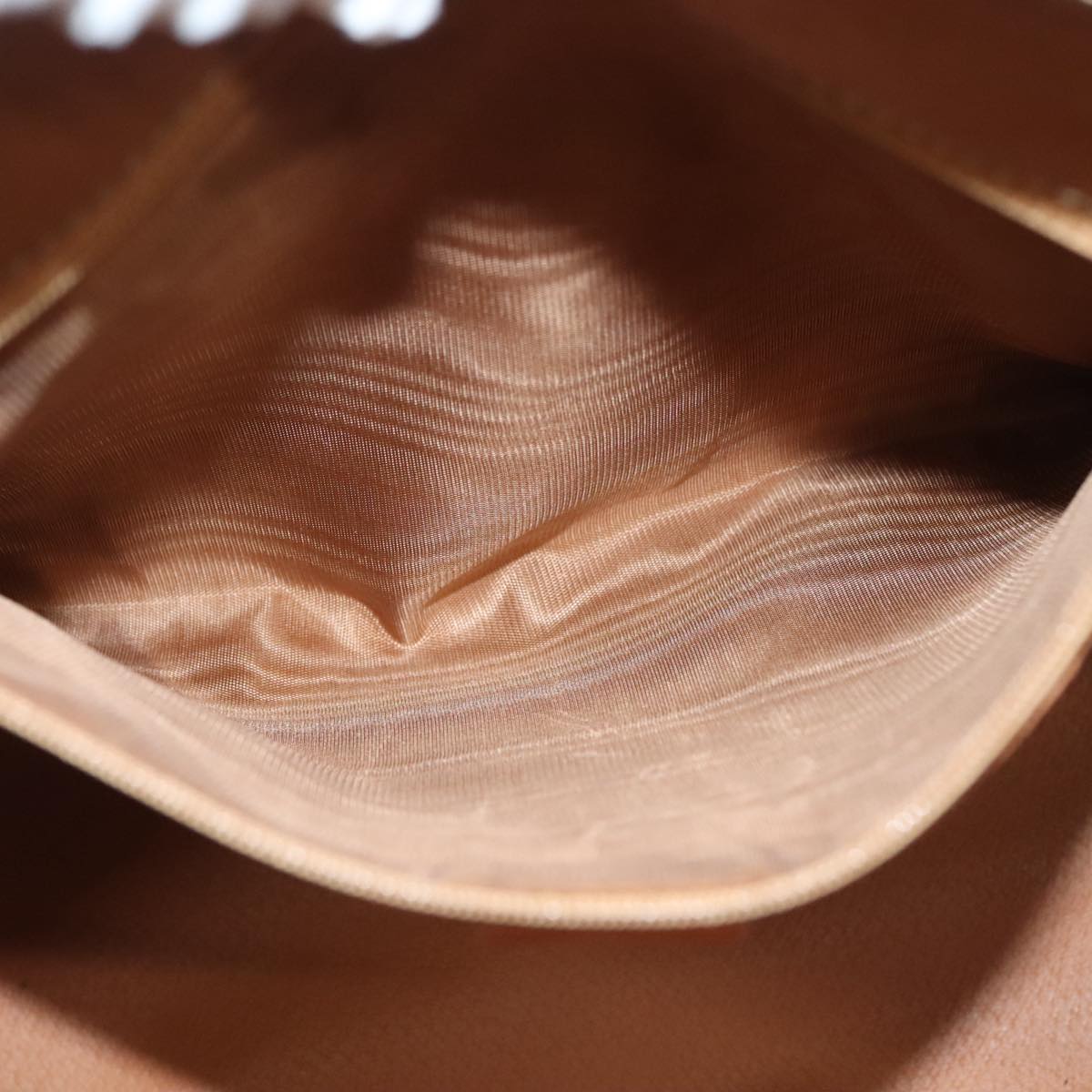 CELINE Macadam Canvas Hand Bag PVC Leather 2way Beige Auth 69018