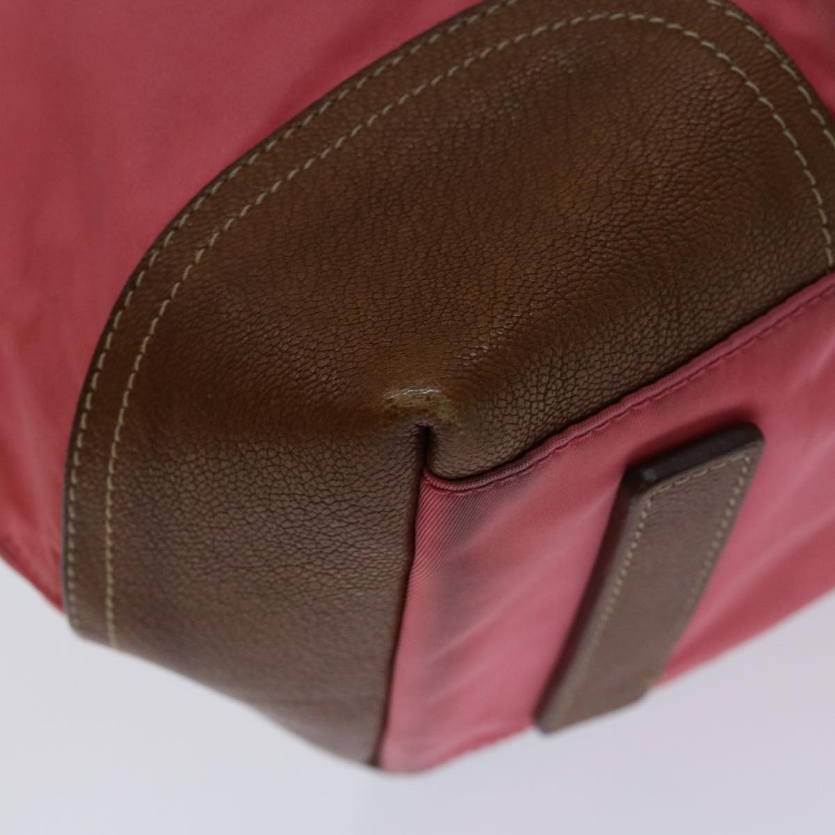 PRADA Tote Bag Nylon Pink Auth 69054