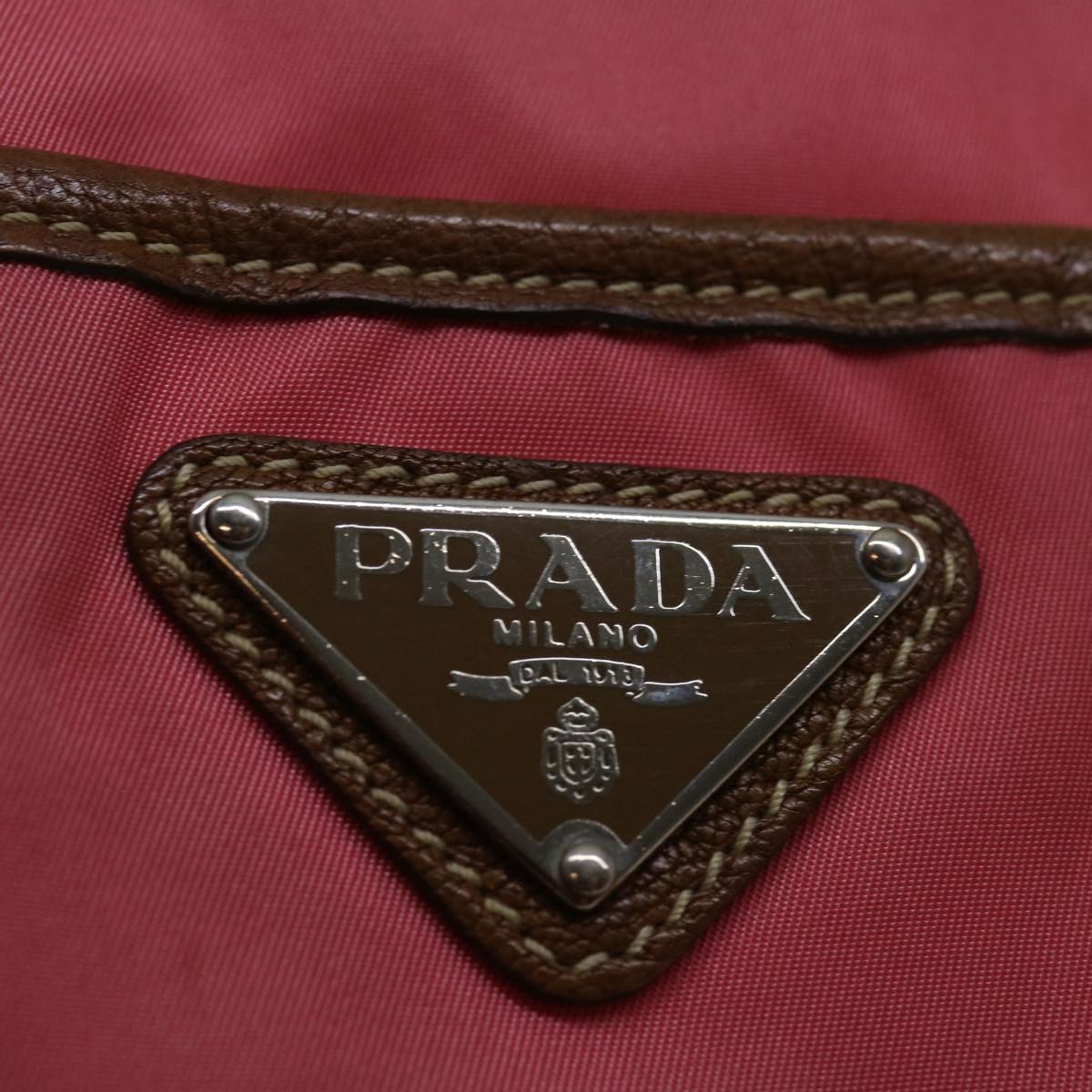 PRADA Tote Bag Nylon Pink Auth 69054