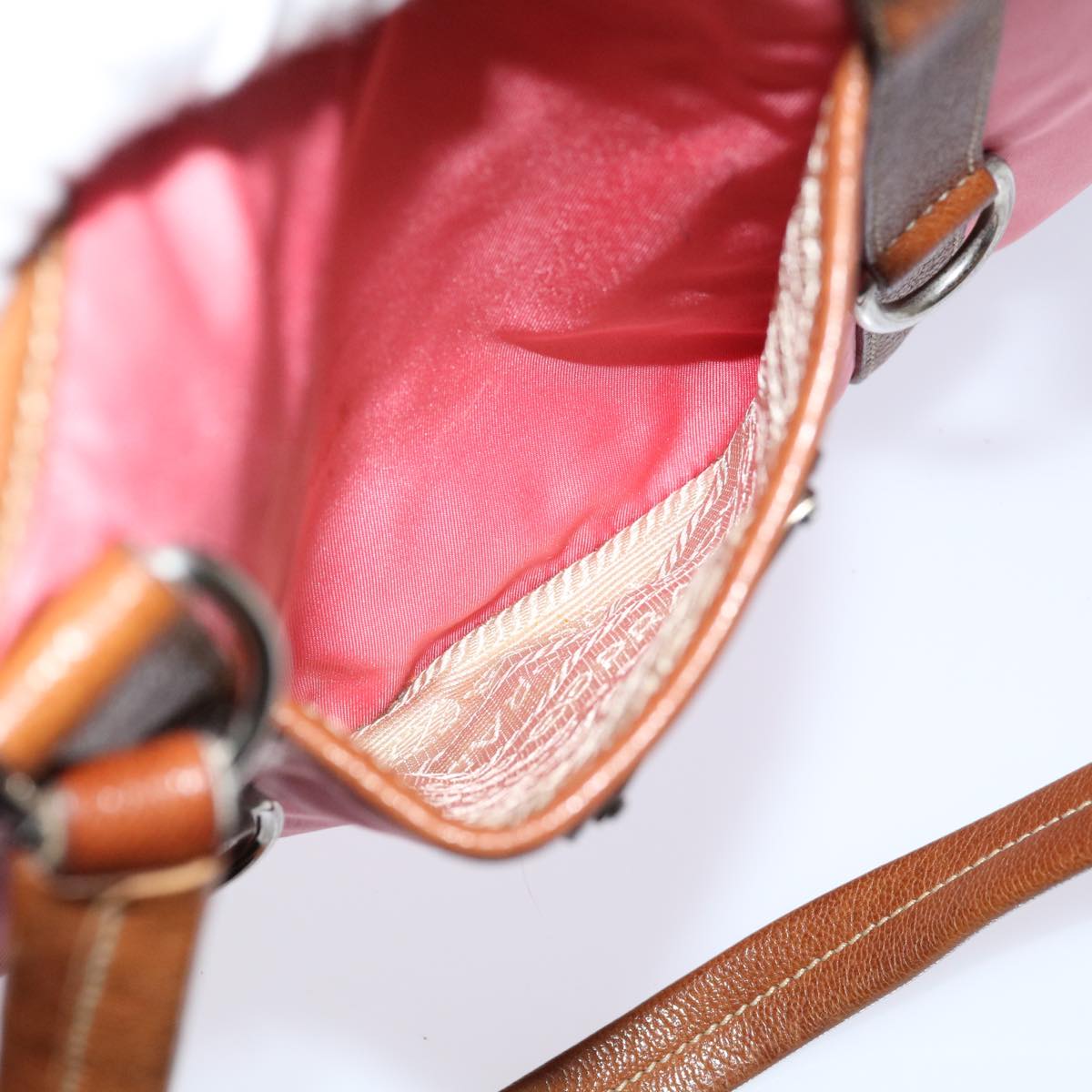 PRADA Tote Bag Nylon Pink Auth 69054