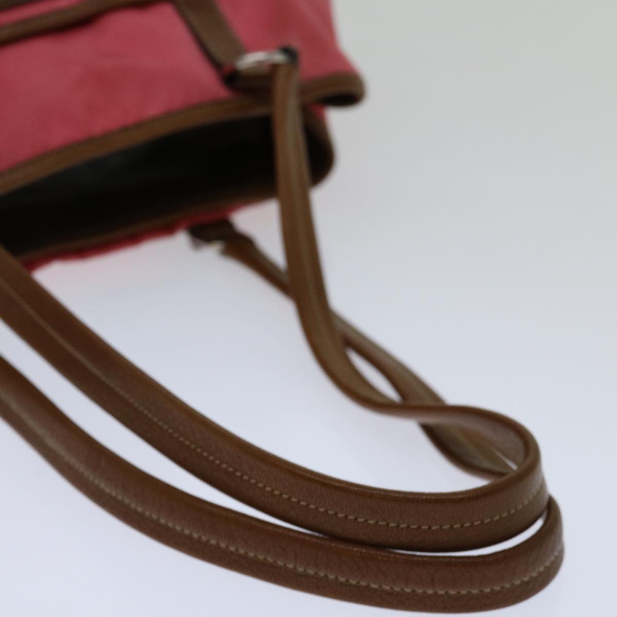 PRADA Tote Bag Nylon Pink Auth 69054