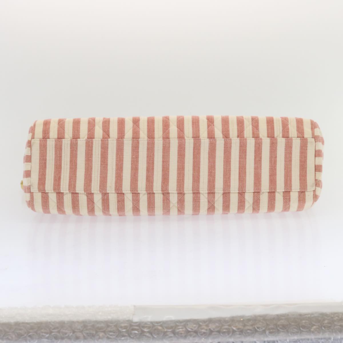 CHANEL Matelasse Chain Shoulder Bag Canvas White Red CC Auth 69059SAV