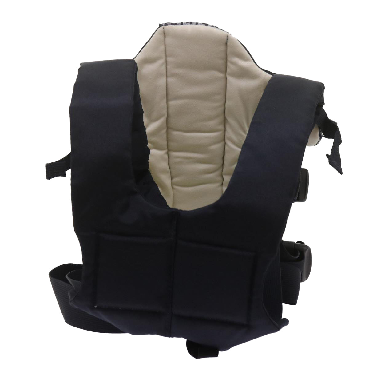 FENDI Baby Carrier Zucchino Canvas Shoulder Bag Black Auth 69064V