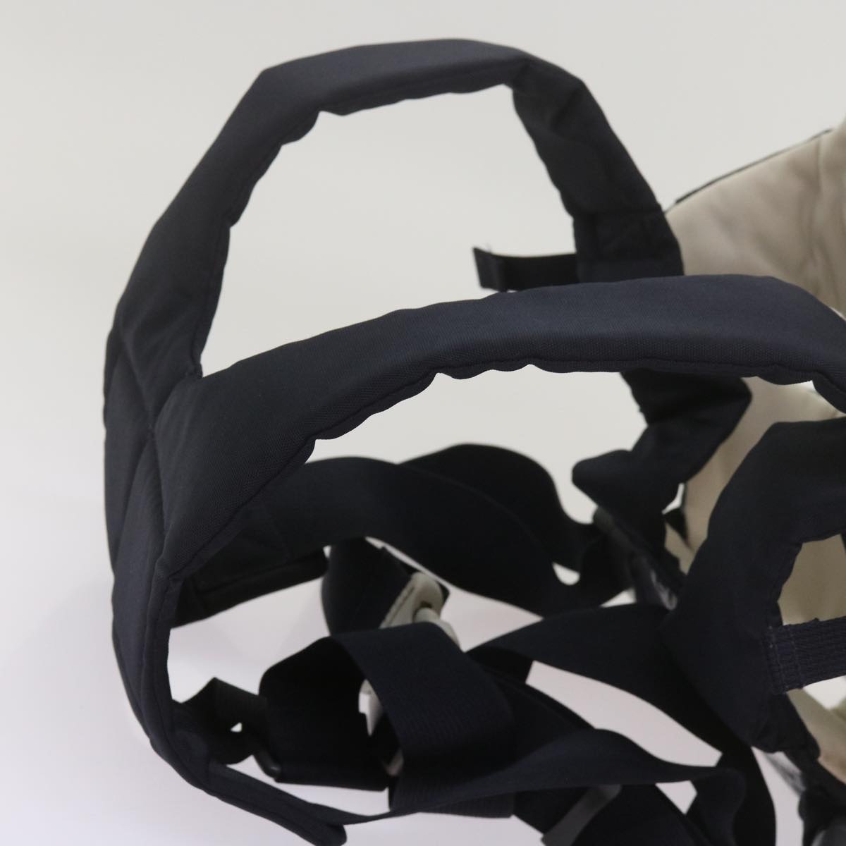 FENDI Baby Carrier Zucchino Canvas Shoulder Bag Black Auth 69064V