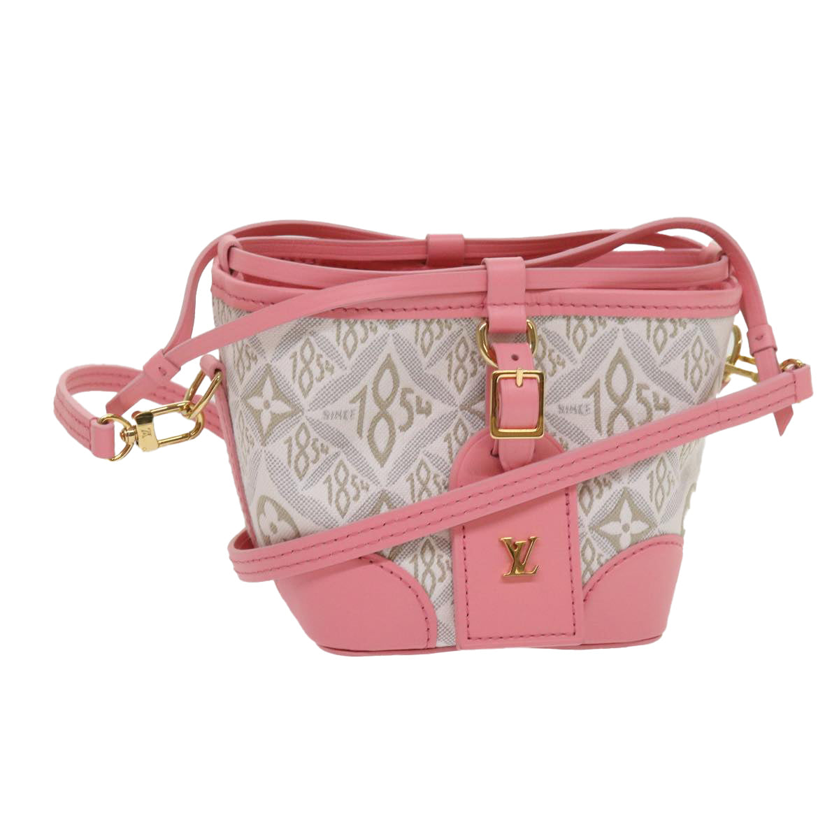 LOUIS VUITTON Pre Owned 1854 Print Noe Perth Bag Pink M81112 LV Auth 69112SAM