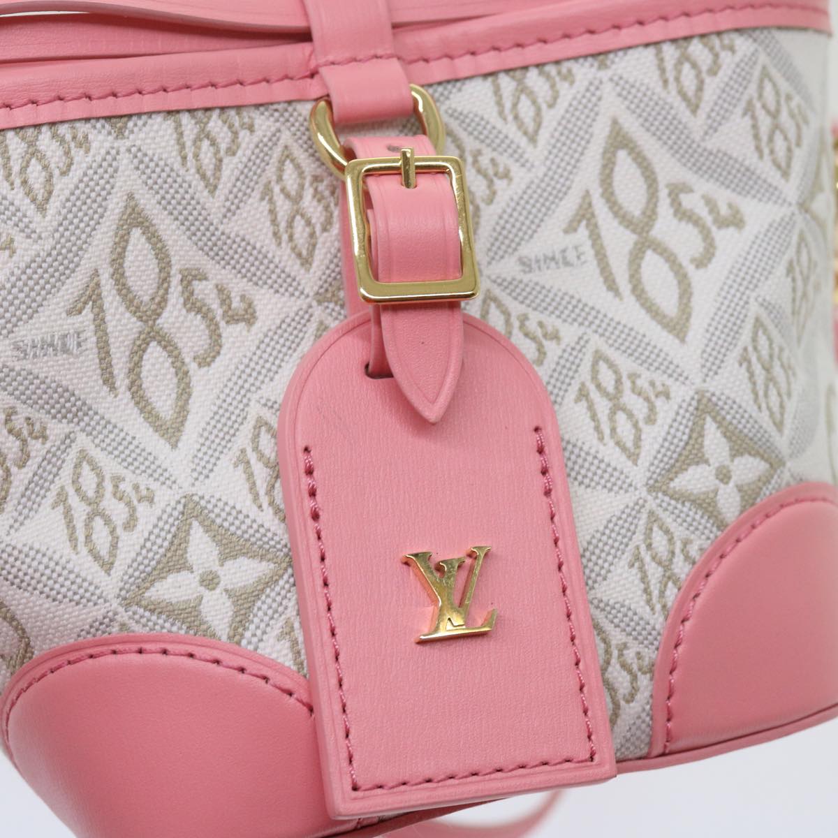 LOUIS VUITTON Pre Owned 1854 Print Noe Perth Bag Pink M81112 LV Auth 69112SAM