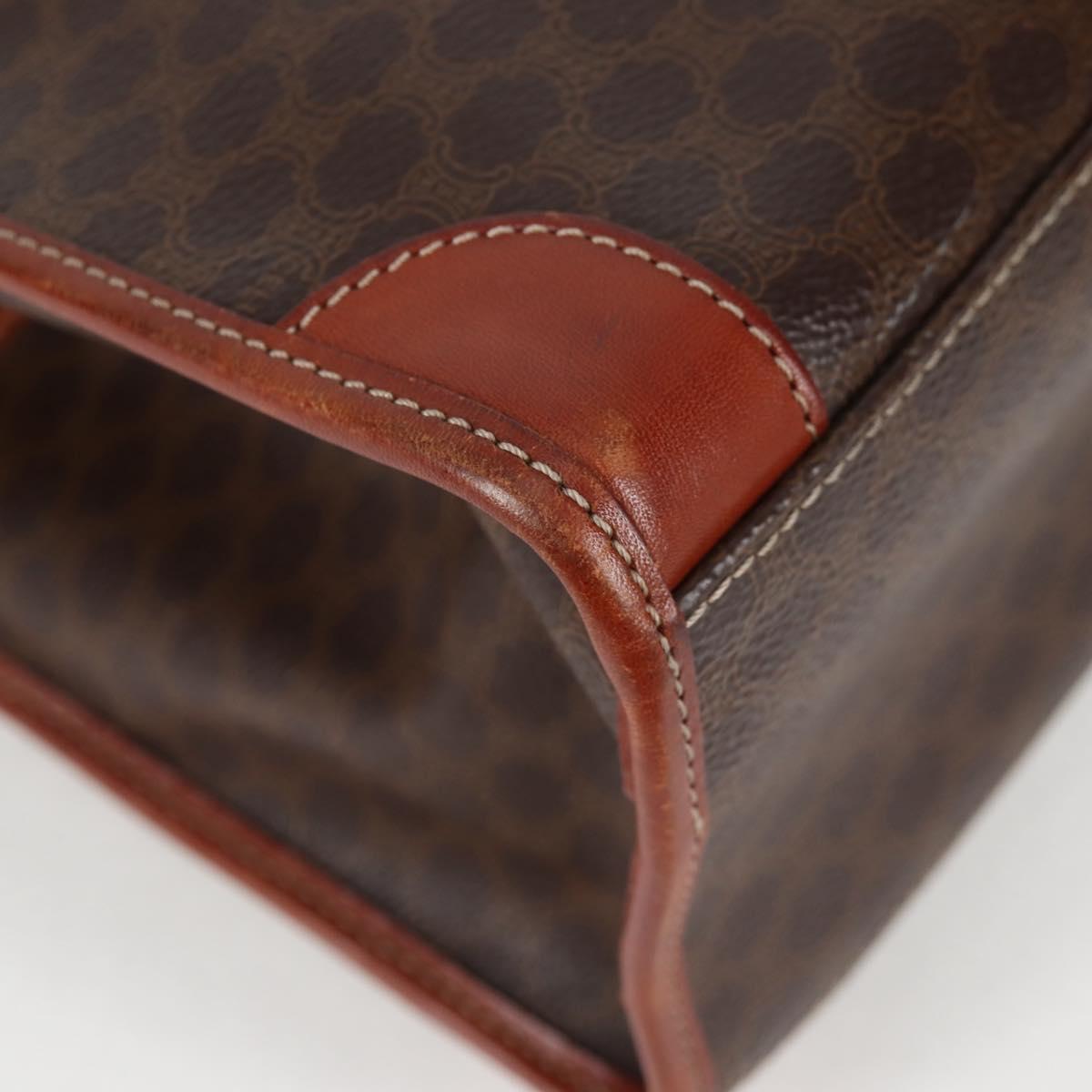 CELINE Macadam Canvas Shoulder Bag PVC Brown Auth 69135