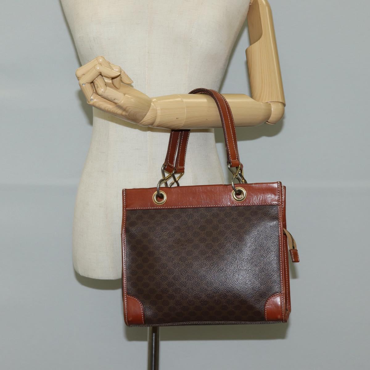 CELINE Macadam Canvas Shoulder Bag PVC Brown Auth 69135