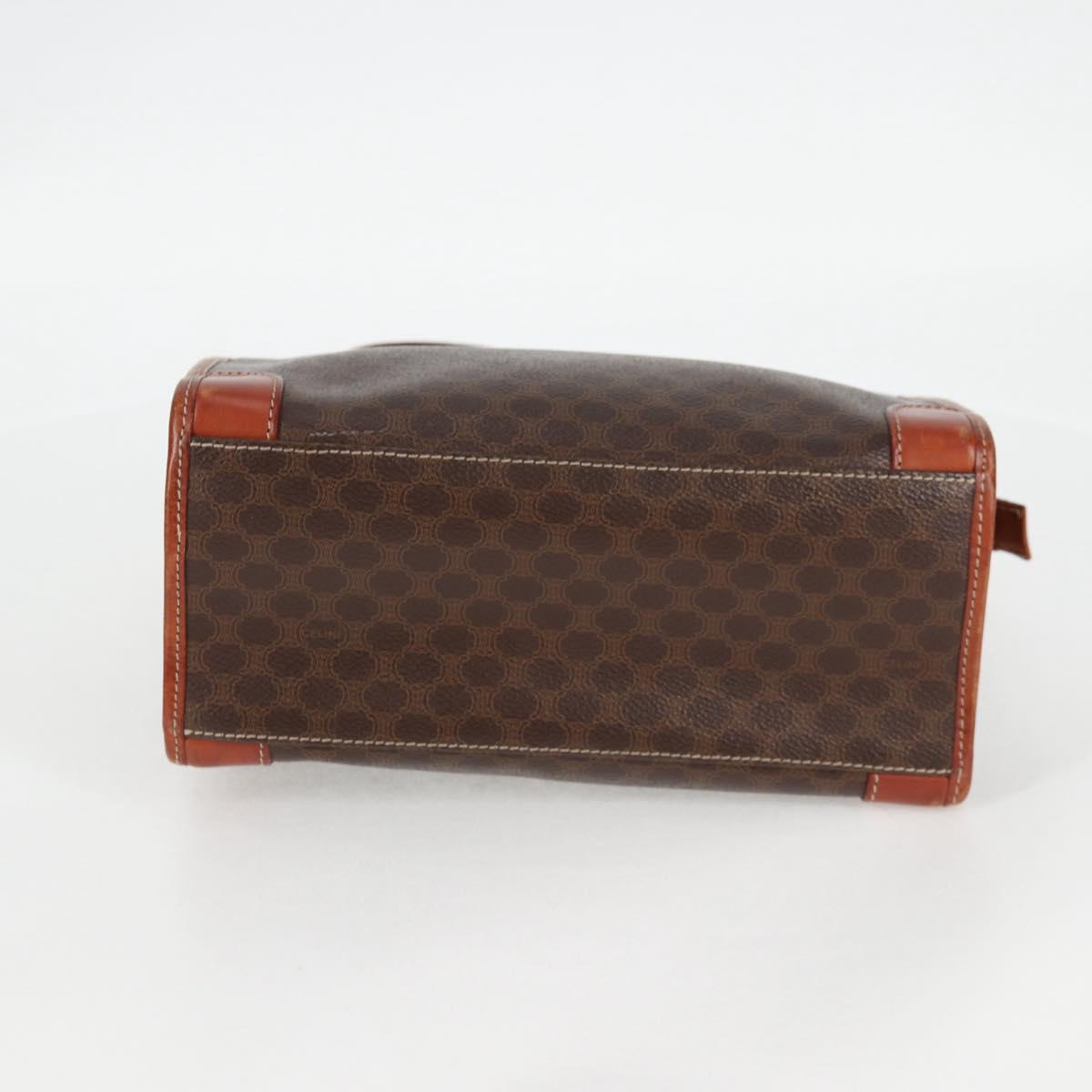 CELINE Macadam Canvas Shoulder Bag PVC Brown Auth 69135
