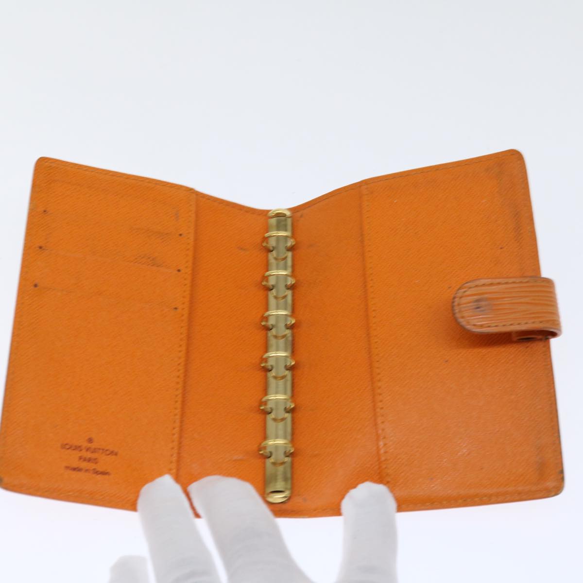 LOUIS VUITTON Epi Agenda PM Day Planner Cover Orange Mandarin R2005H Auth 69174