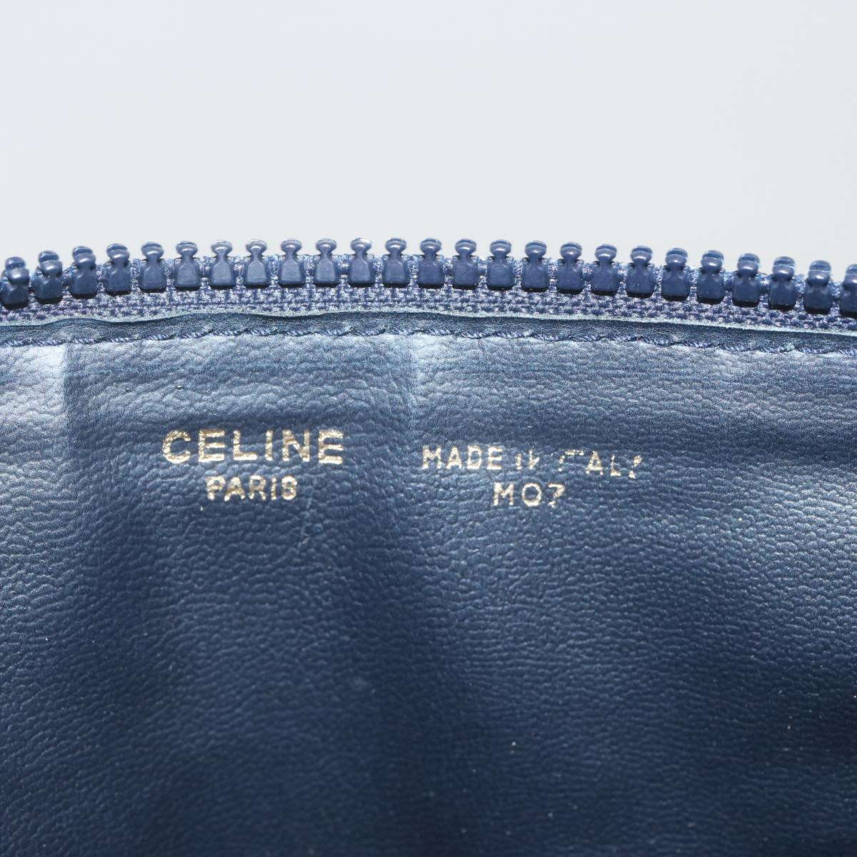 CELINE Macadam Canvas Clutch Bag Navy Auth 69236