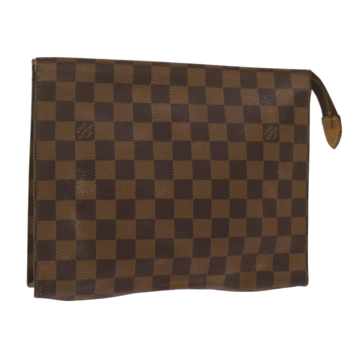 LOUIS VUITTON Damier Ebene Poche Toilette 26 Pouch N47543 LV Auth 69267