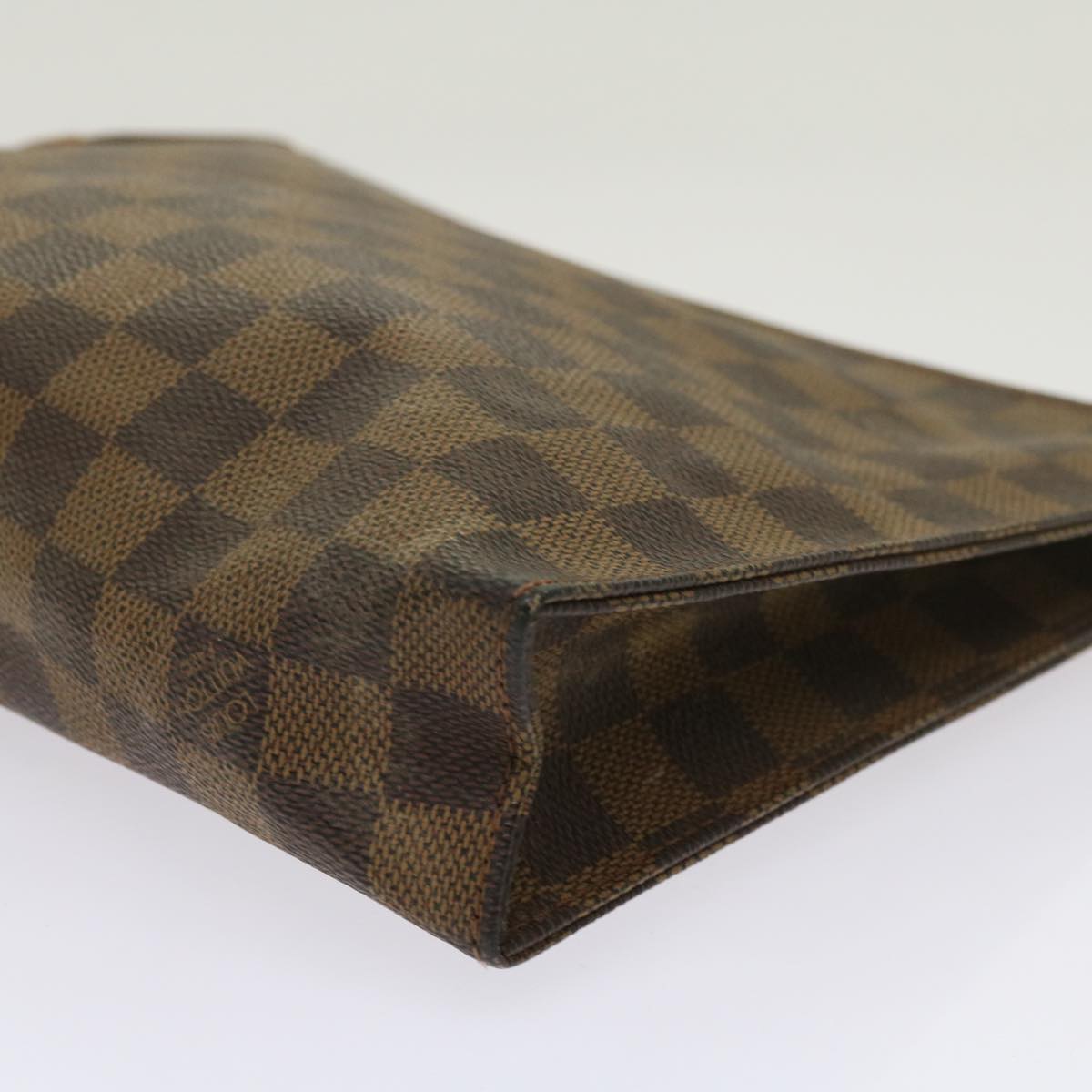 LOUIS VUITTON Damier Ebene Poche Toilette 26 Pouch N47543 LV Auth 69267