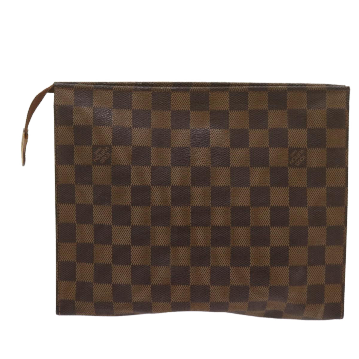 LOUIS VUITTON Damier Ebene Poche Toilette 26 Pouch N47543 LV Auth 69267