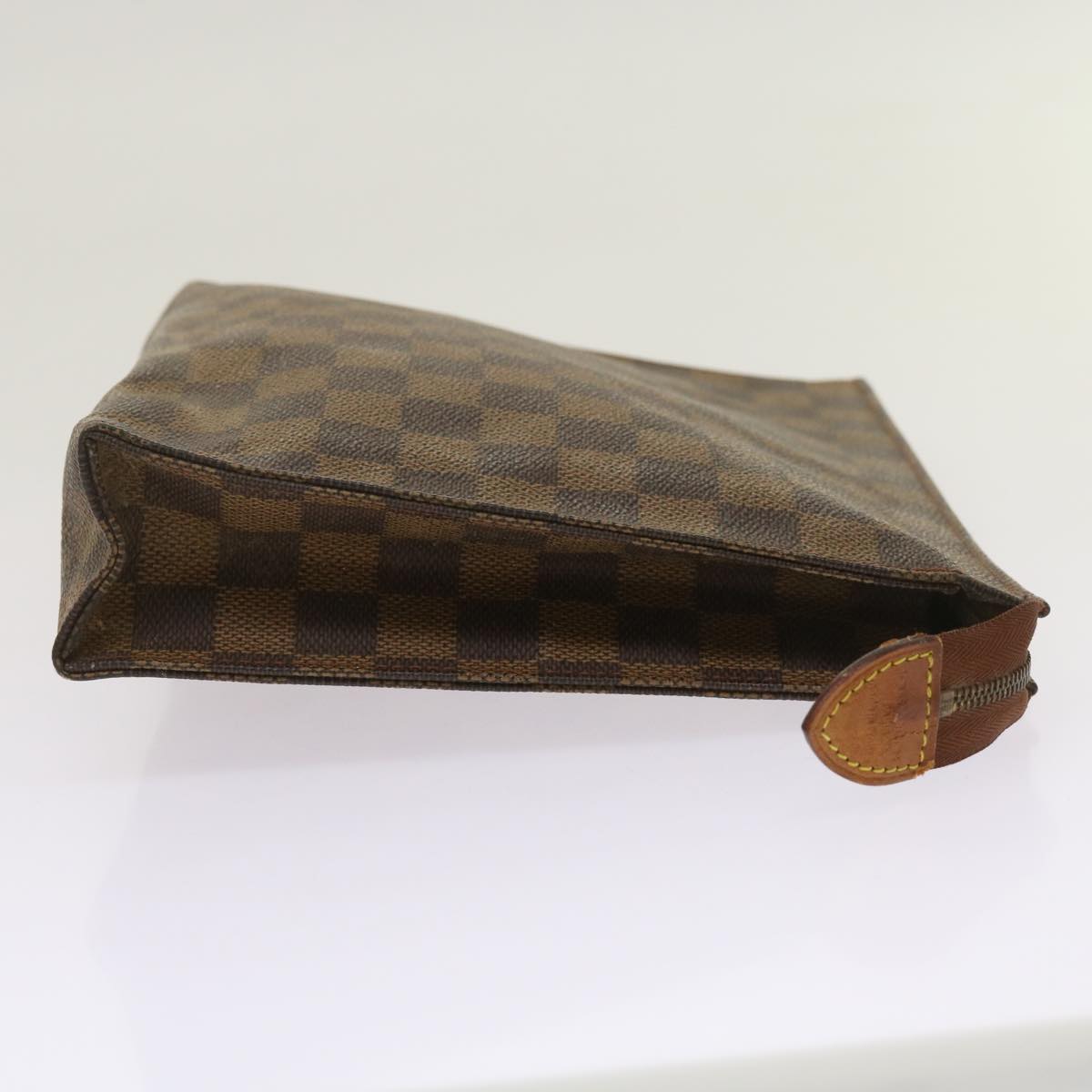 LOUIS VUITTON Damier Ebene Poche Toilette 26 Pouch N47543 LV Auth 69267