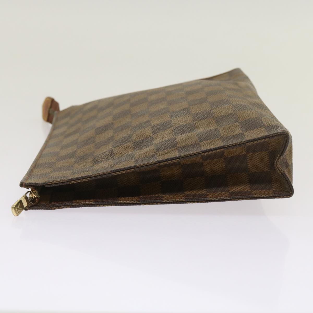 LOUIS VUITTON Damier Ebene Poche Toilette 26 Pouch N47543 LV Auth 69267