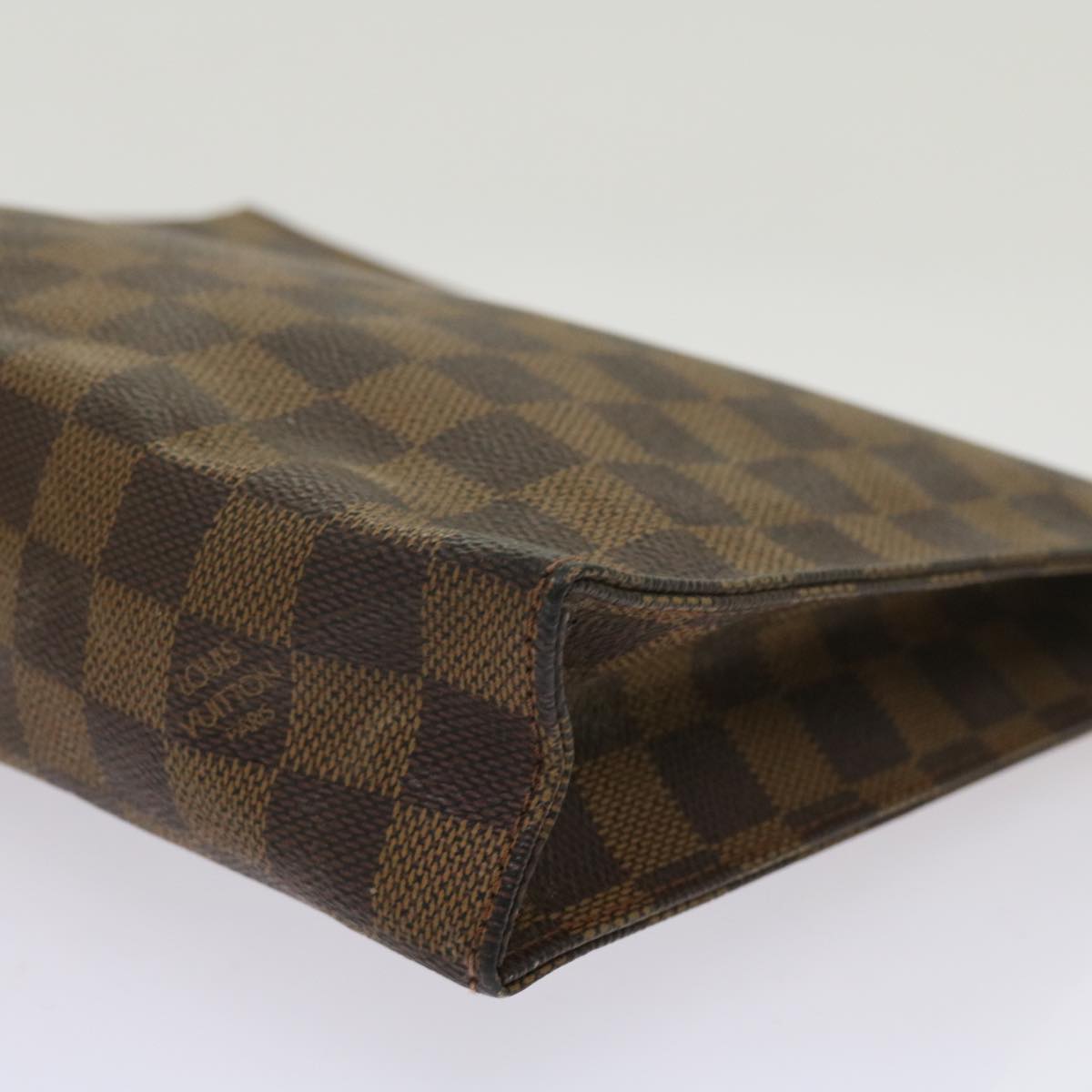 LOUIS VUITTON Damier Ebene Poche Toilette 26 Pouch N47543 LV Auth 69267