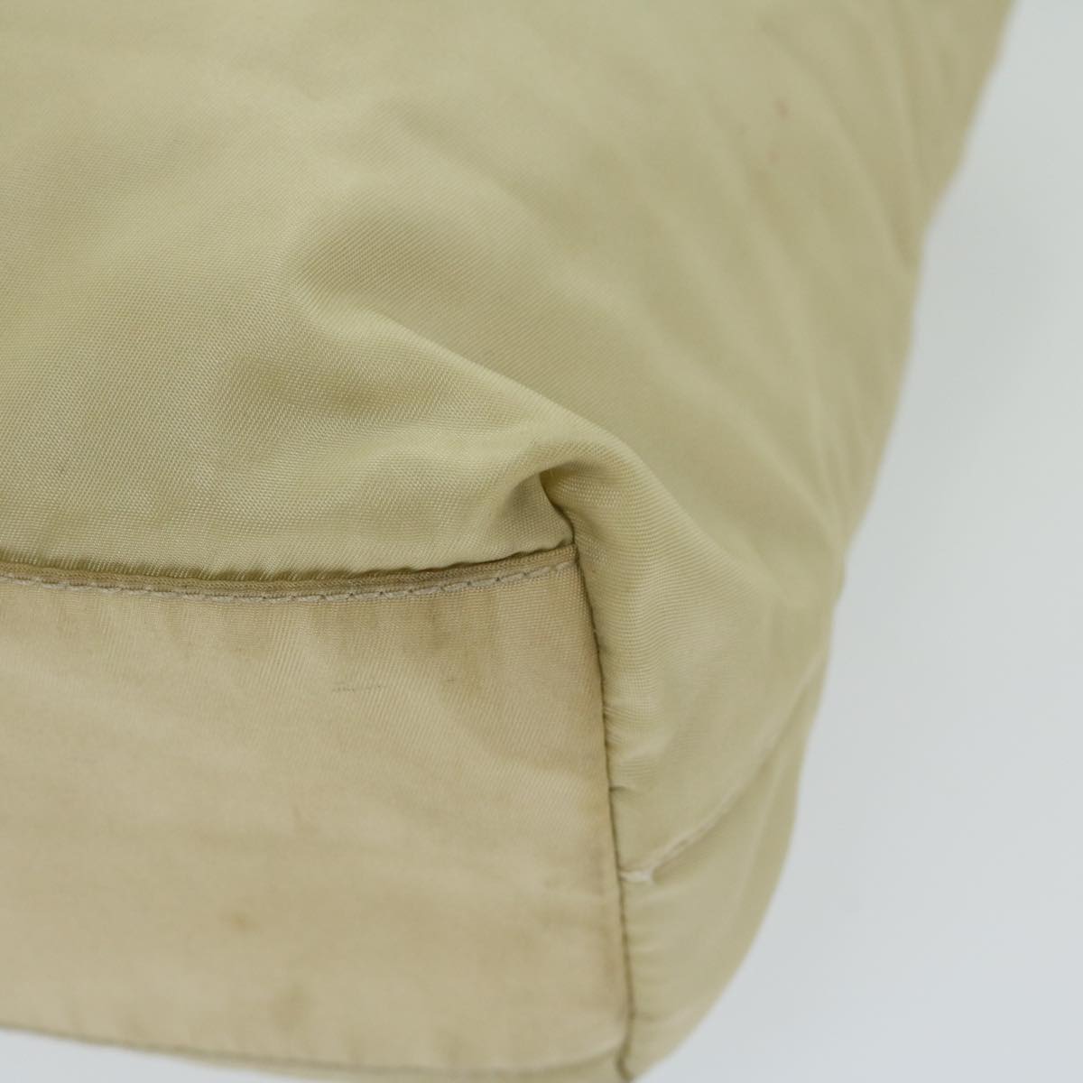 PRADA Shoulder Bag Nylon Cream Auth 69347