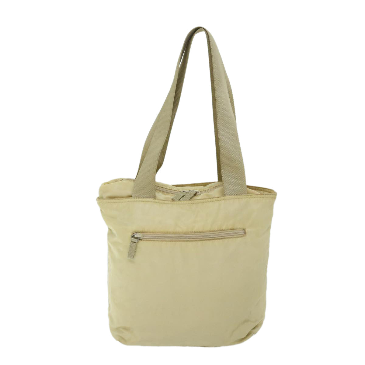 PRADA Shoulder Bag Nylon Cream Auth 69347