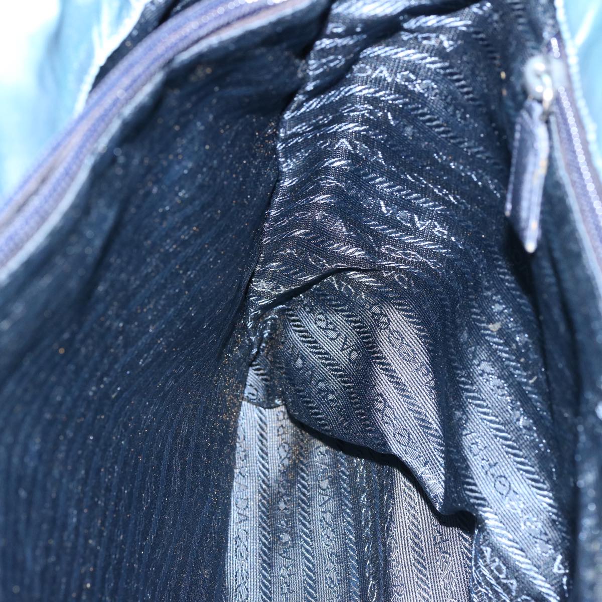 PRADA Tote Bag Nylon Blue Auth 69358